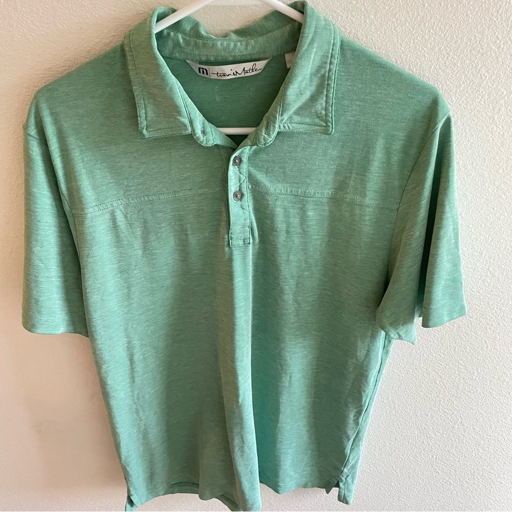 Travis mathew golf polo Pima cotton blend green size medium